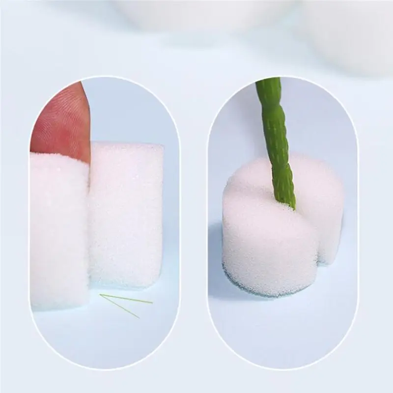 PZHI Hydroponic Planting Sponge 50mmx30mm, 60 Pack White Seedling Sponge for Hydroponics, Transplanting Foam for Vegetable