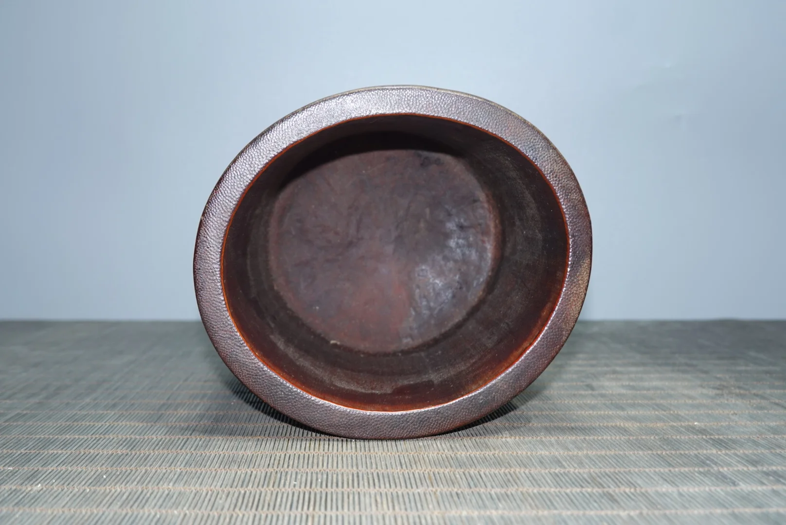 6 "مجموعة معبد التبت القديمة الخيزران الخشب نحت خمسة البقرة نمط حامل قلم جمع الثروة الحلي تاون هاوس