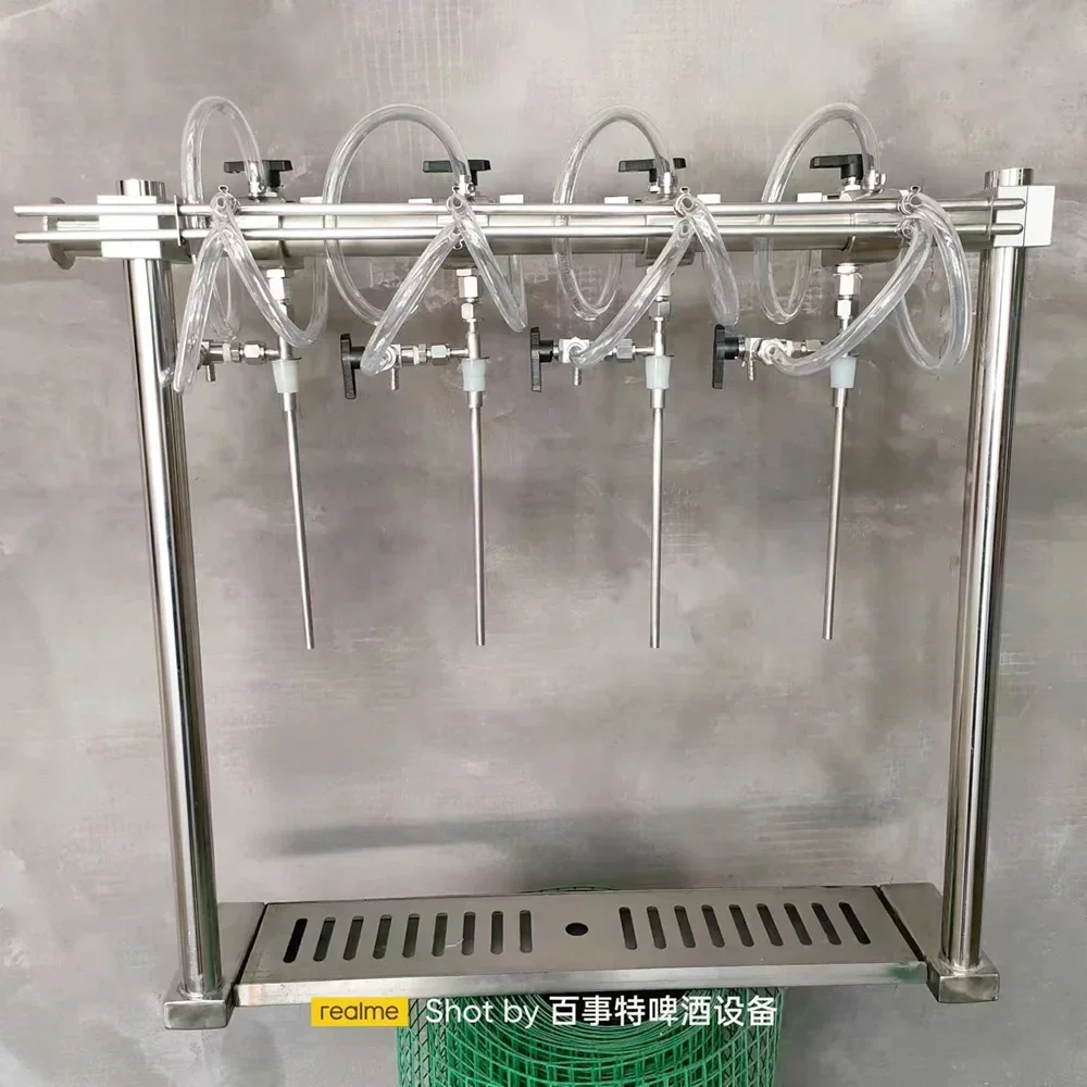 4 Heads Counter Pressure Bottle Filler/Simple Manual Filling Machine