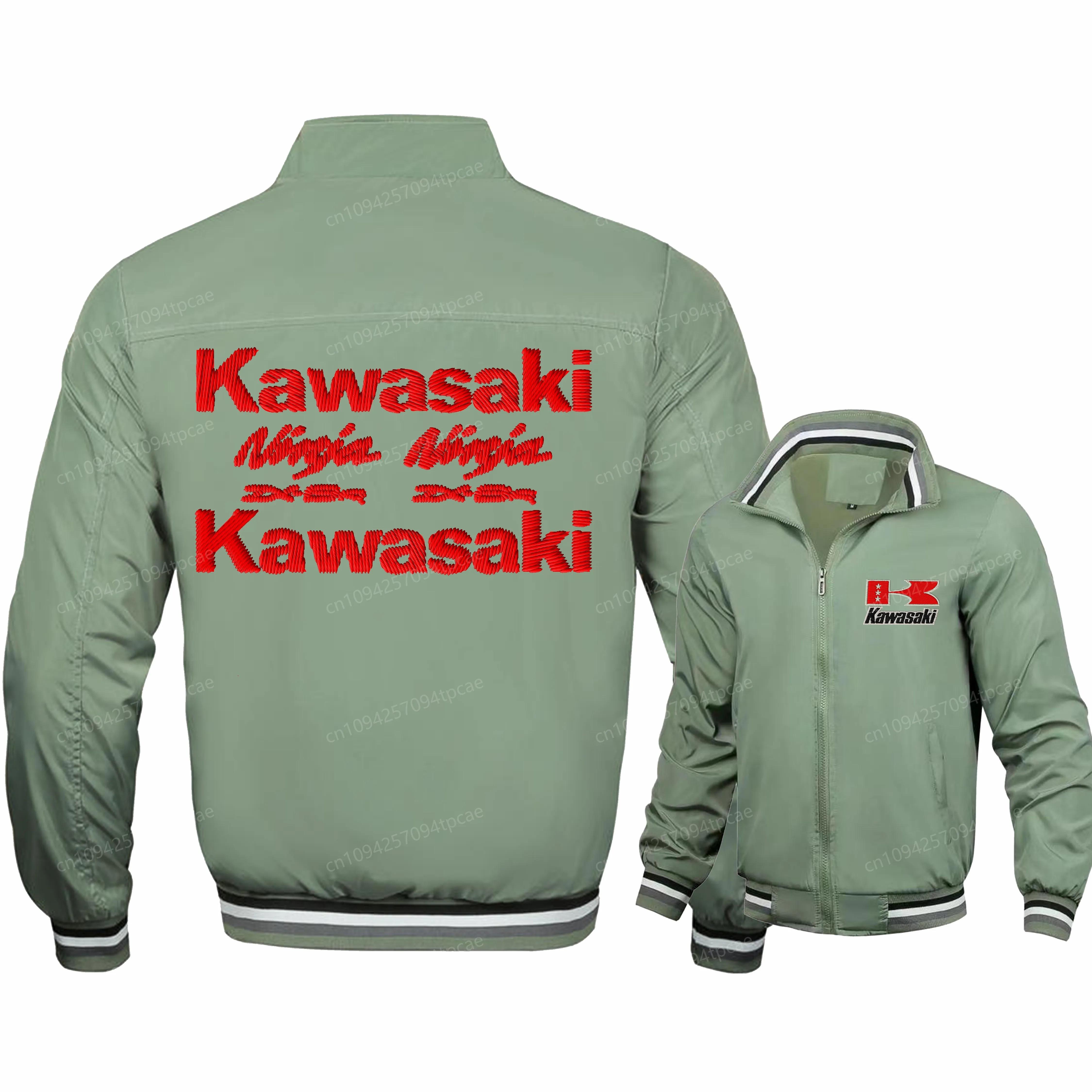 

Мотоциклетная форма, куртка мотоциклиста с вышивкой Kawasaki, пальто с 3D принтом, куртки для мужчин, спортивная мужская одежда, одежда, пальто