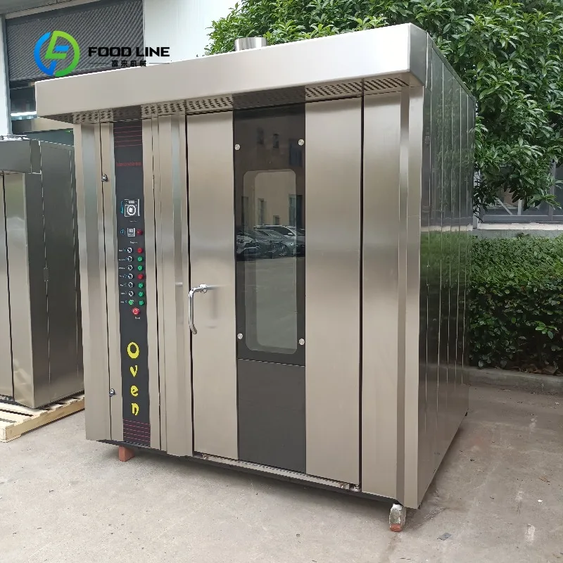 Customized 32Tray Large Capacity Commercial Rotary Oven Stainless Automatic Baking Doubling Batch Efficiency for Industrial Use