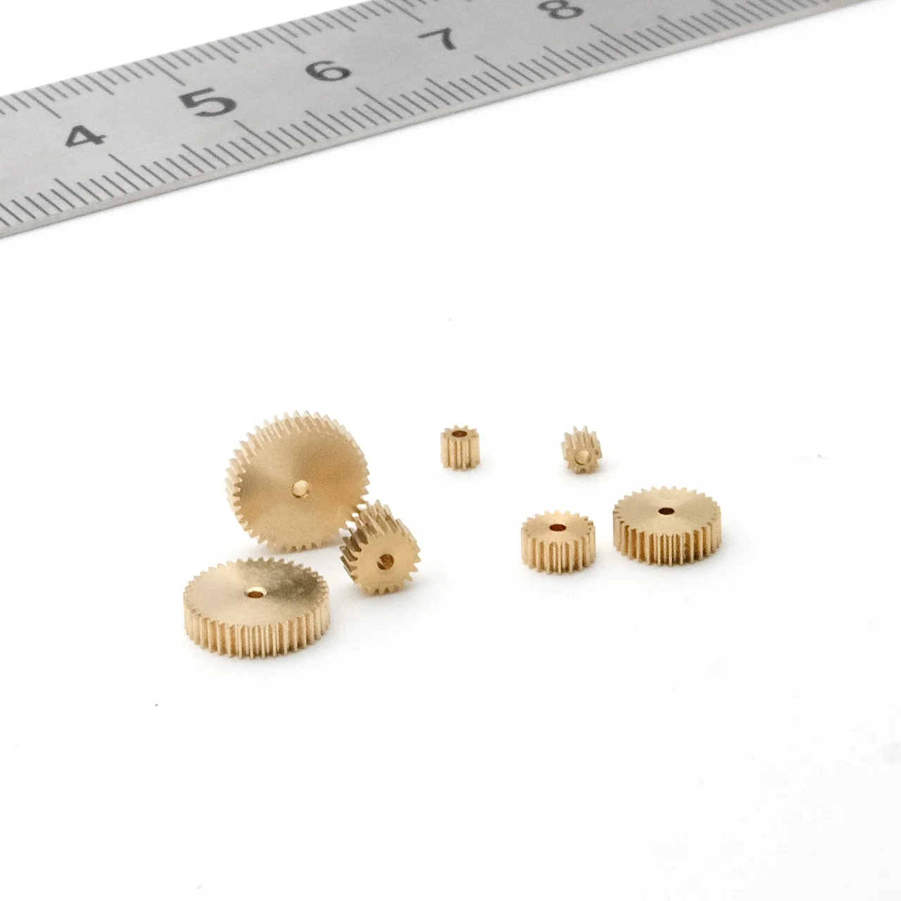 0.2M 0.8/1/2mm Brass Spur Gears 8/10/12/15/20/30/40/60 Teeth DIY Miniature Models MINI Car Model Parts