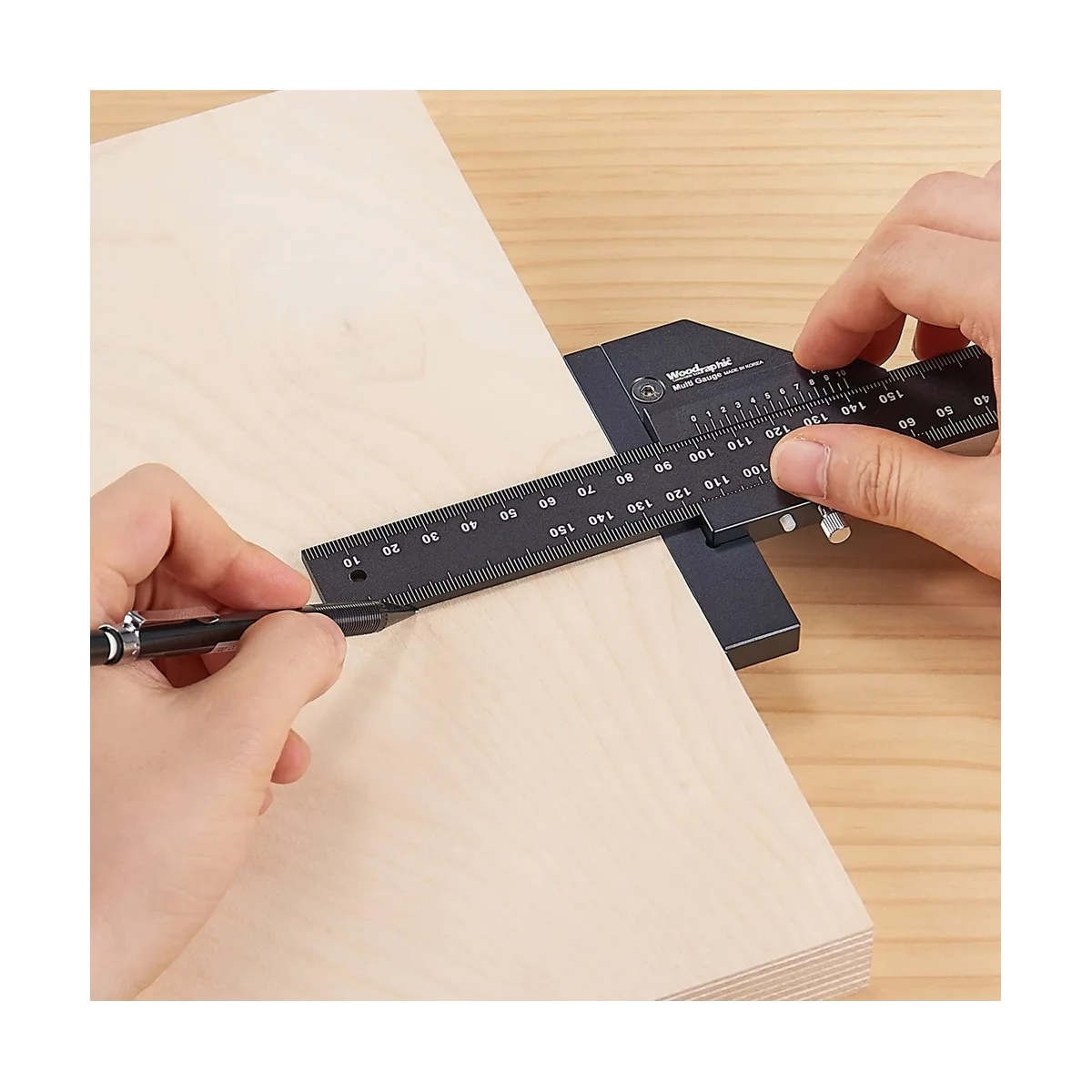 Woodworking Multifunctional Scribing Ruler T-Ruler 280mm Measuring Ruler Scribing Tool