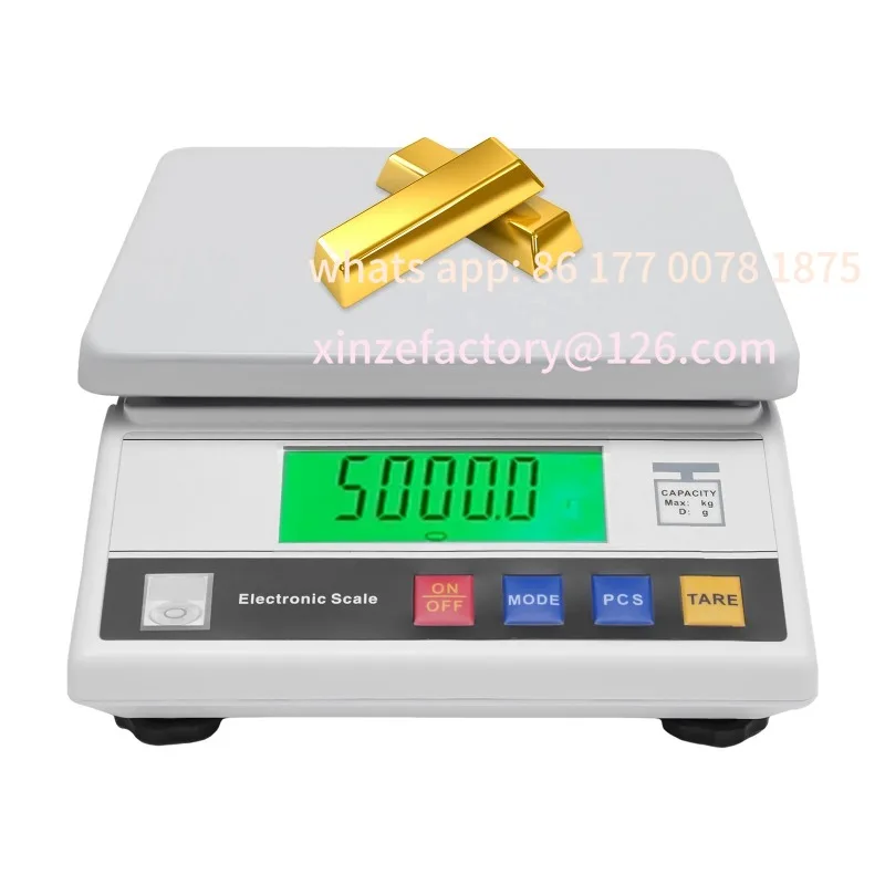 ميزات العد والمعايرة القابلة للتخصيص، ميزان المطبخ الرقمي LCD Di باللون الأخضر بسعة 7.5 كجم، زيادة 0.1 جرام، فارغة