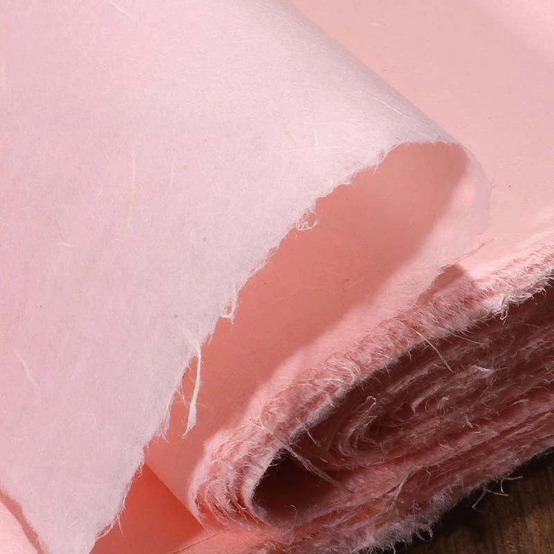 Colorful Yunlong Fiber Xuan Paper Chinese Painting Calligraphy Rice Paper Retro Half Ripe Rice Paper Mulberry Papier Rijstpapier