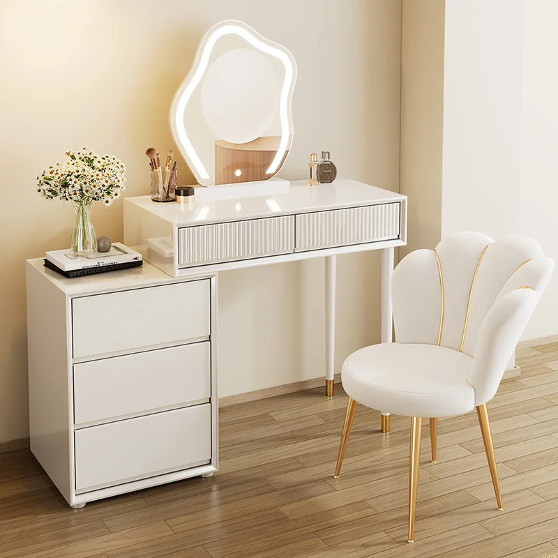 Girls Tools Dressing Table Mirror Organizer Vanity Flowers Dressing Table Drawers Bedroom Brush Tavolo Da Trucco Home Furniture