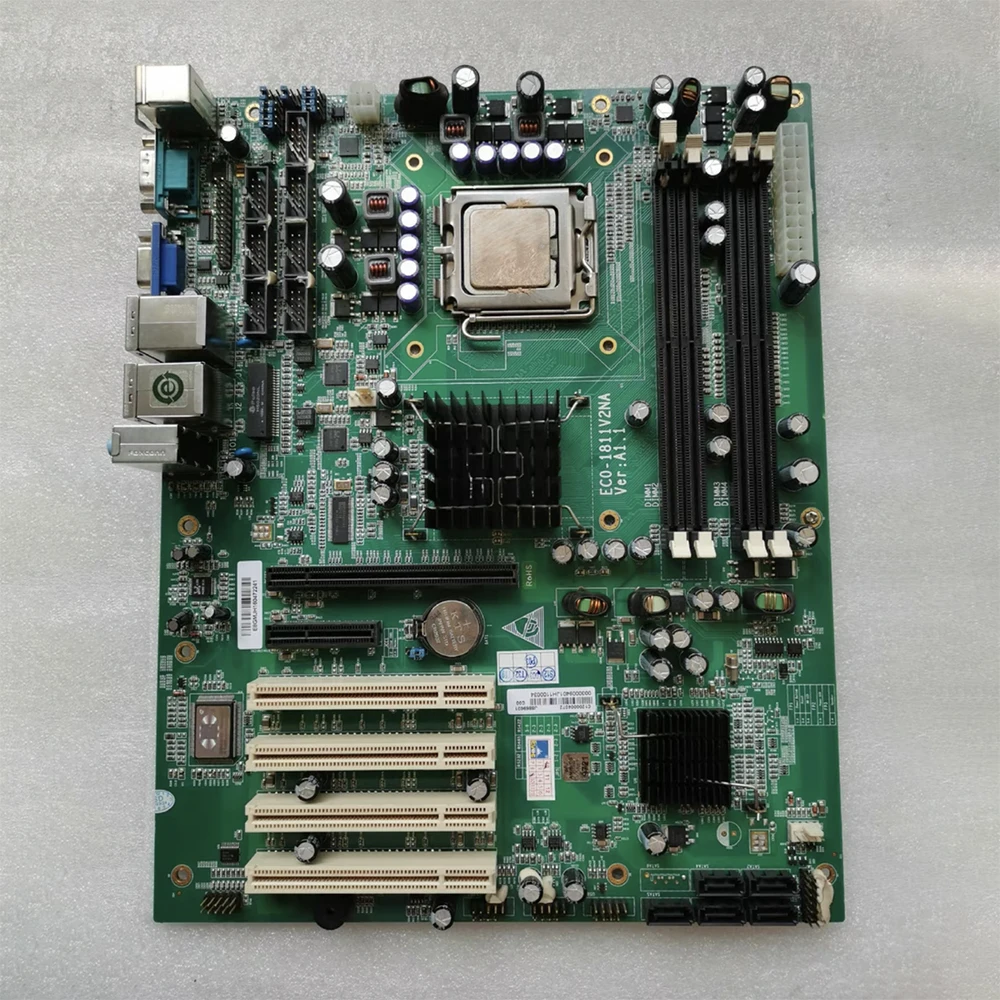 For EVOC Industrial Computer Motherboard DDR2 Dual Ethernet Port 8*COM ECO-1811V2NA VER:A1.1