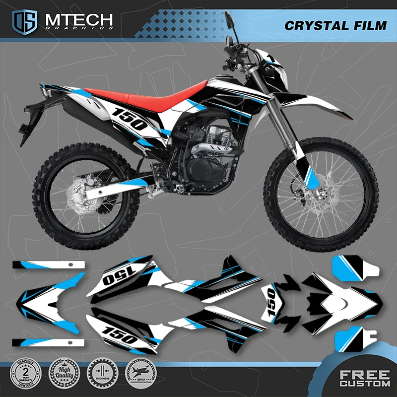 DSMTECH Motorcycle for CRF150L 2021 2020 2019 2018 150L CRF 150cc Graphics Background Decals Stickers Kits 004
