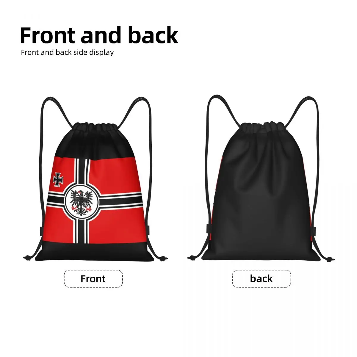 DK Reich-Sac à dos de sport pliable pour hommes et femmes, sacs à cordes de proximité, sac à dos de gym, sacs à dos de shopping, compromis de sensation, allemand, fier