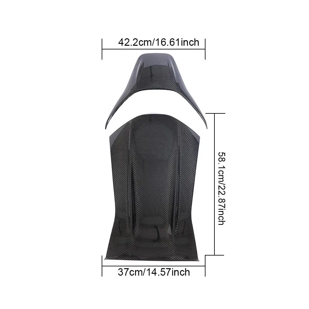 A35 A45 C43 C63 AMG S CLA35 AMG 2D 4D ألياف الكربون W205 أغطية المقعد الخلفي لفئة C CLA 2014-2021 #4