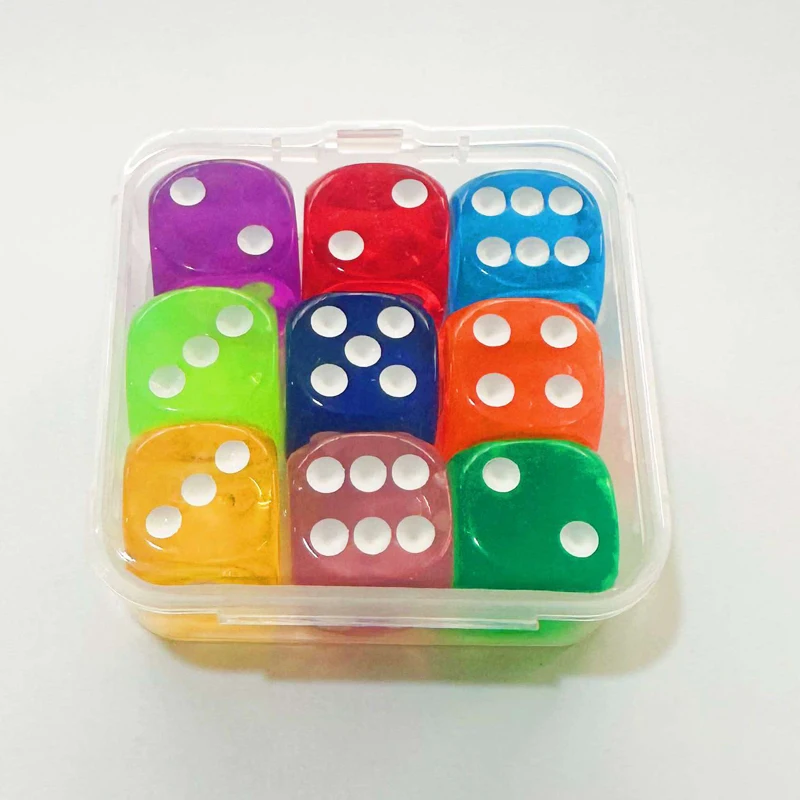 Classic 9PCS Dice in a Box Flip Numbers Board Games Accessories For Adults & Teenager Family Classroom Home Bar Entertainment