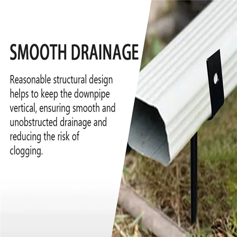【Lowest-Price!】Heavy Duty Rainwater Downspout Bracket-Adjustable Size, Rust-Proof Anchor For Pipe Support, Simple Installation(2