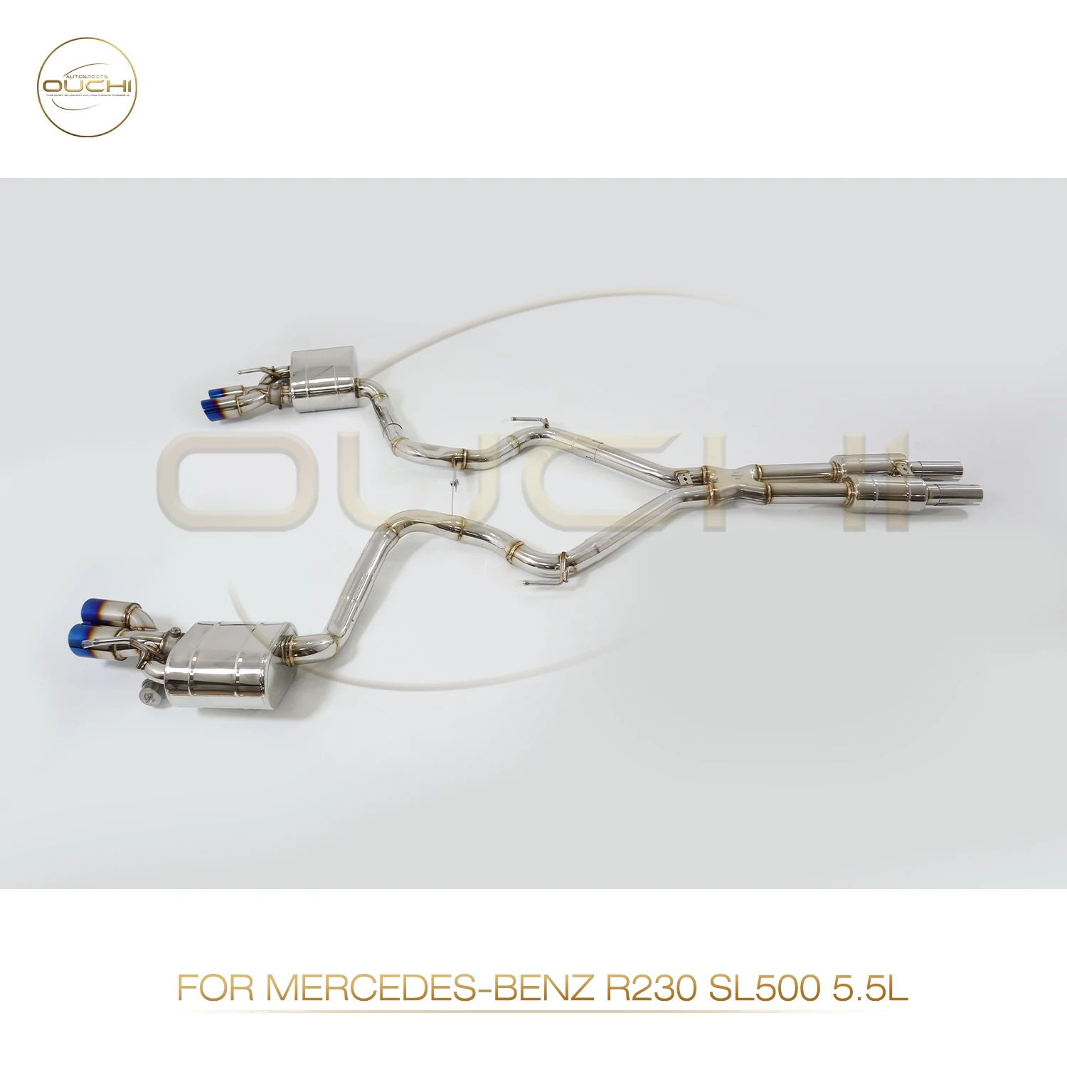 

OUCHI Factory Direct Sales Catback For Mercedes Benz R230 SL500 5.5L Stainless Steel Exhaust With Vacuum Valve Muffler Car Parts