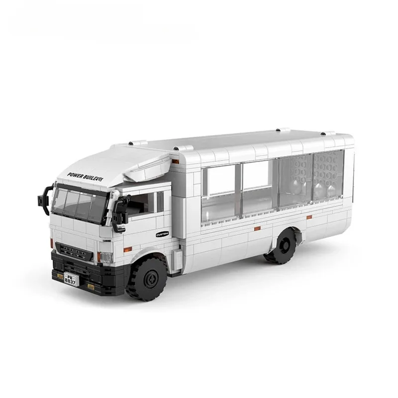 

830pcs Dream Carriers Series F3 Closed Trailer Truck Building Blocks PB8837 Technical Car Model Bricks Toys for Kids Adult Gifts