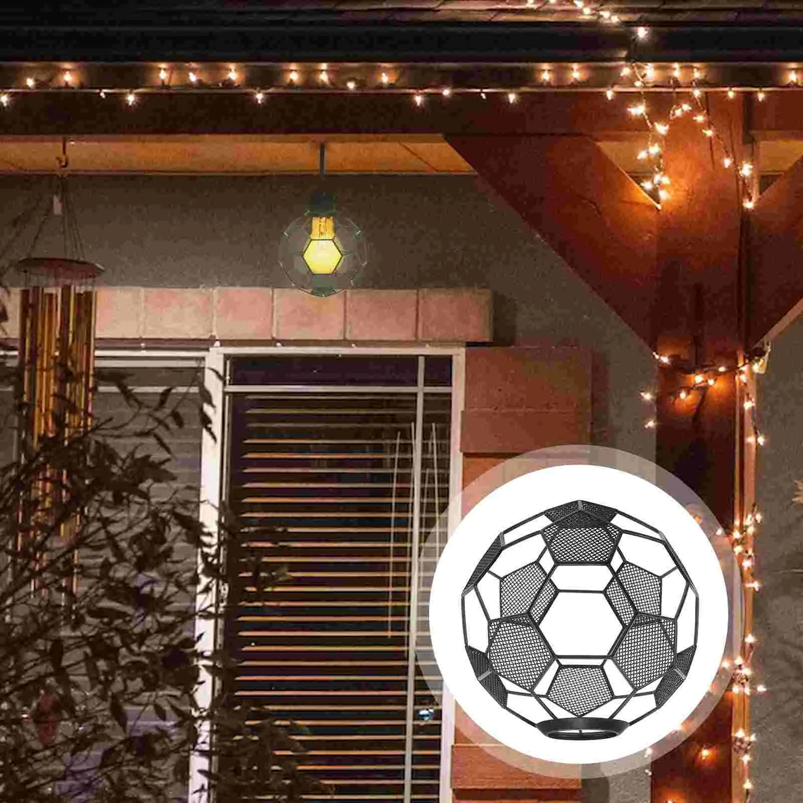 

Football Lampshade Small Shades Light Bulbs Hollow Out for Ceiling Replacement Pendant Hanging Retro Stainless Steel Metal
