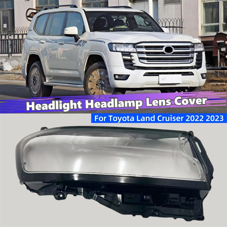 

For Toyota Land Cruiser 2022 2023 Auto Accessory Front Lamp Glass Glass Lamp Shell Car Front Headlight Lens Cover Lights Shell