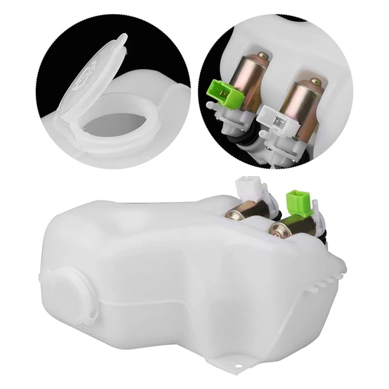 Car 2 Hole Windshield Wiper Washer Bottle With Pump Tank Jar Kit For Nissan Patrol GQ Maverick 88-97