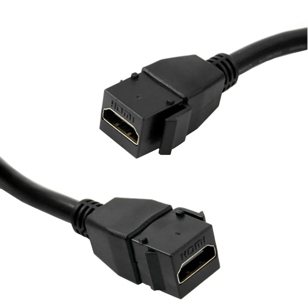 Keystone Jack Pigtail HDMI-Compatible Female To HD Female Module Connector Head F/F Adapter for Wall Extension Cable 4k Coupler