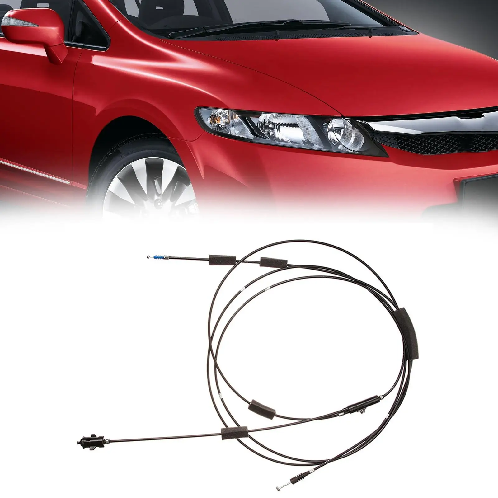 Trunk Door and Fuel Lid Latch Lock Release Cable 74880-s5A-305 Durable for Honda Civic 01-05 Black Vehicle Repair Parts