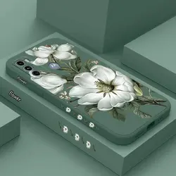 G60 Wild Flower Silicone Phone Case For Motorola Moto G60 G62 G34 G24 G14 G60S G40F G54 G100 G82 G30 G42 G72 G52 G84 G20 Cover