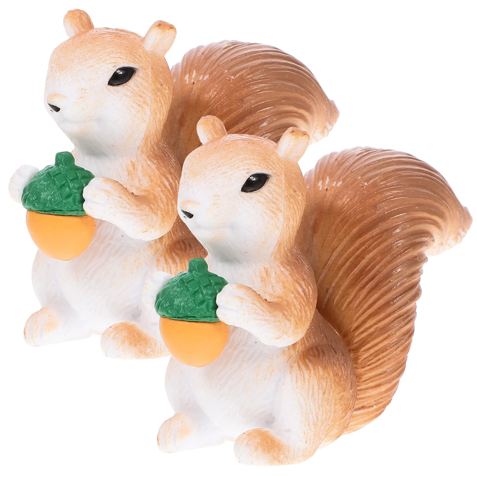 

2Pcs Resin Squirrel Desktop Decoration Mini Landscape Ornament Micro Garden Craft Home Interior Outdoor Tabletop Resin Animal