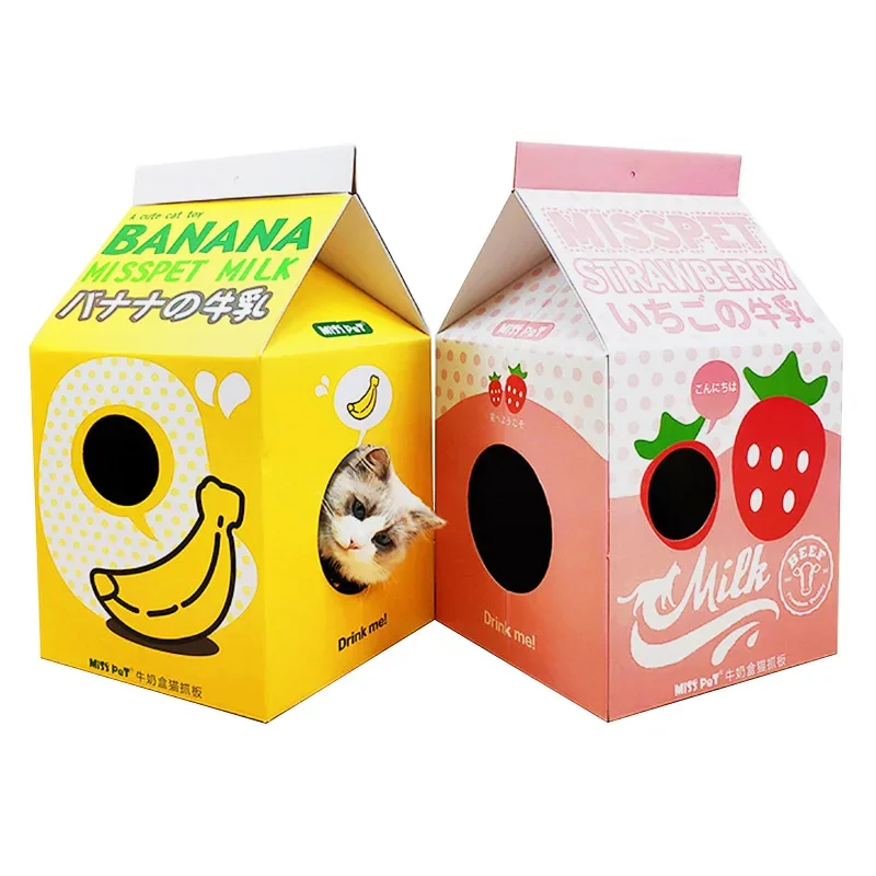 

Creative Cat House Wear-resistant Cat Nest Custom Four Seasons General Corrugated Carton Custom Pet