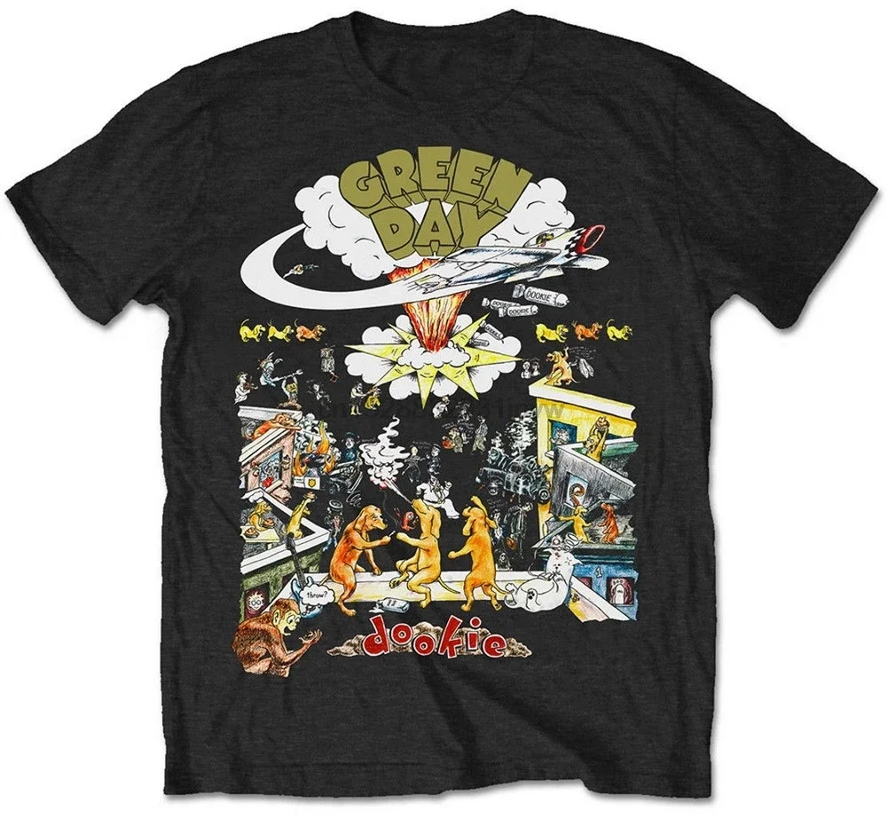 Tシャツ綿1994,緑の日,dookie,新しいベーシックモデル