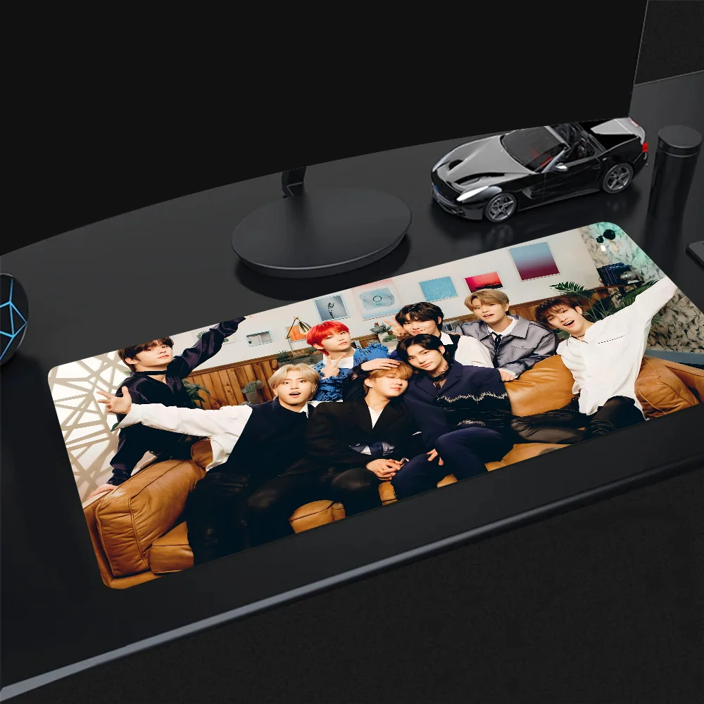 Imagem -05 - Kpop S-stray Grande Gaming Mouse Pad Kpop K-kids Mousepad Lockedge Teclado de Computador Table Desk Mat