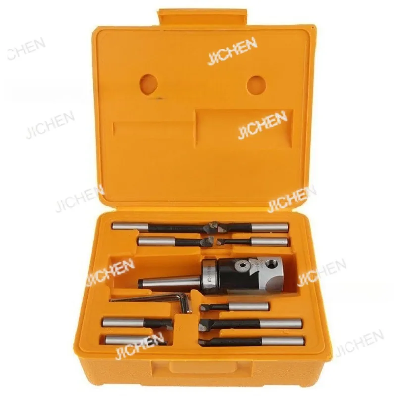 

F1-R8 Shank Boring Head 2 Inch MT2-F1-9PCS 1/2 "Inch Threaded 7/16-20 Boring Set