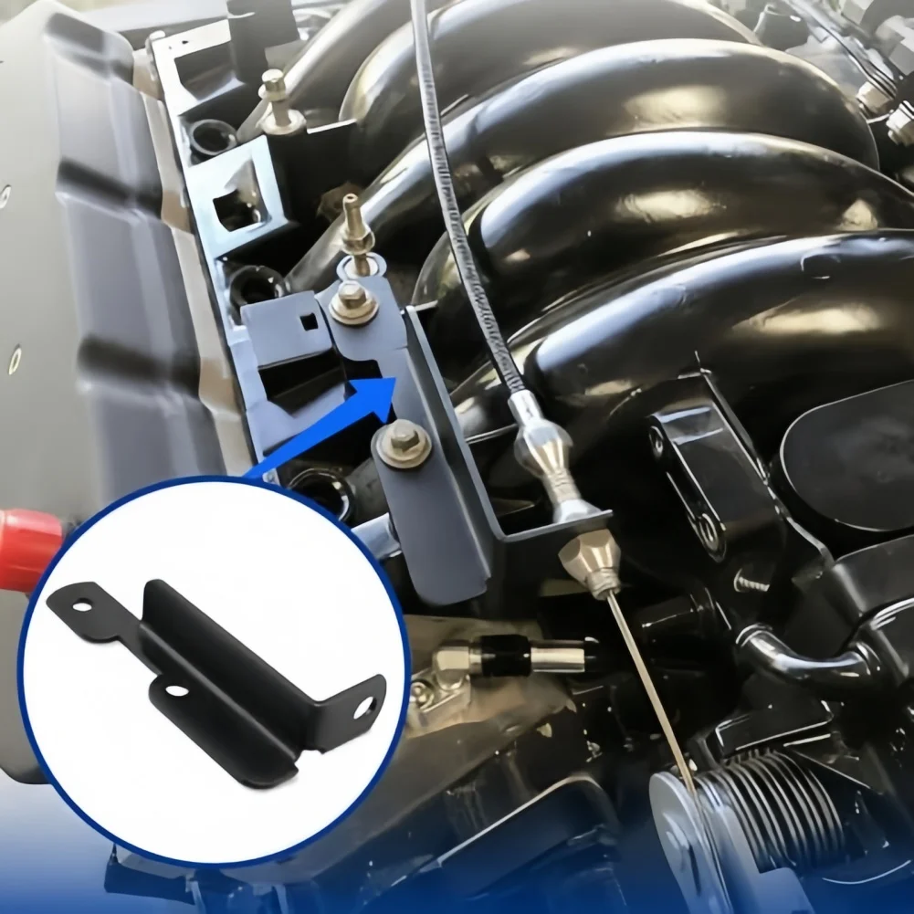 Black Steel LS1 Swap Throttle Cable Bracket For Lokar Throttle Accelerator Cable Automotive Accessories