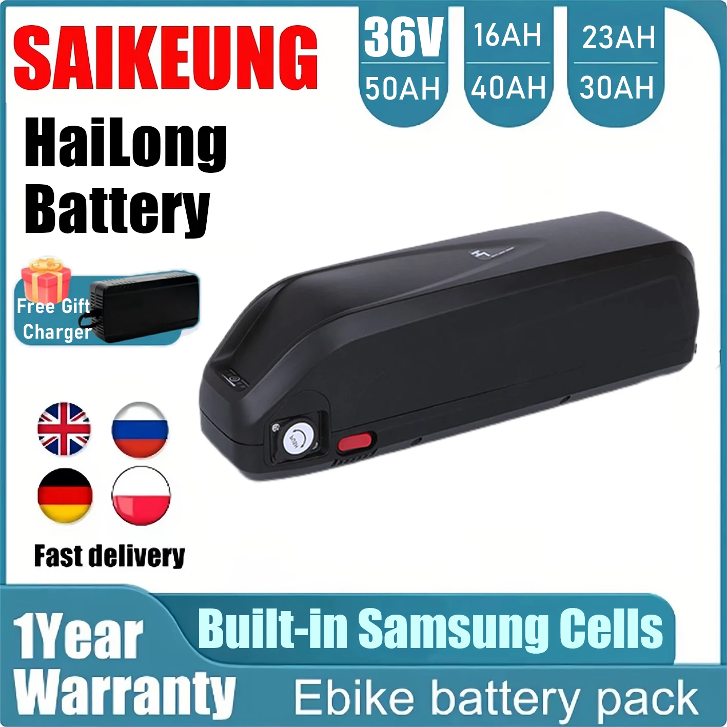 

Ebike Akku 36v 48v Hailong 20ah 24ah 25Ah 30 40ah 50ah Electrisch Accu 36volt 60ah Bafang 500w 750w 1000w 2000w Lithium Battery