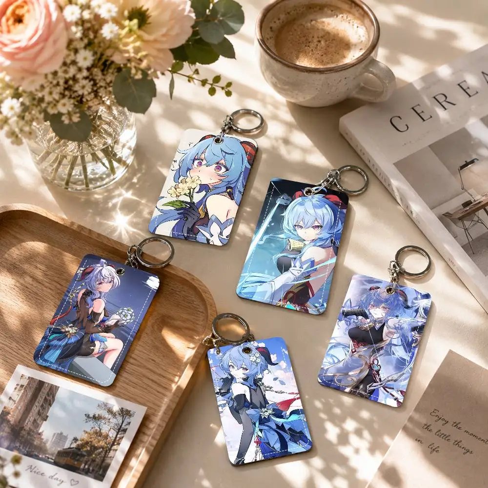 Anime Game Genshin Impact Clorinde Holder Suitable For Bank Card Subway Bus Card Wallet Card Case Badge Holder Keychain