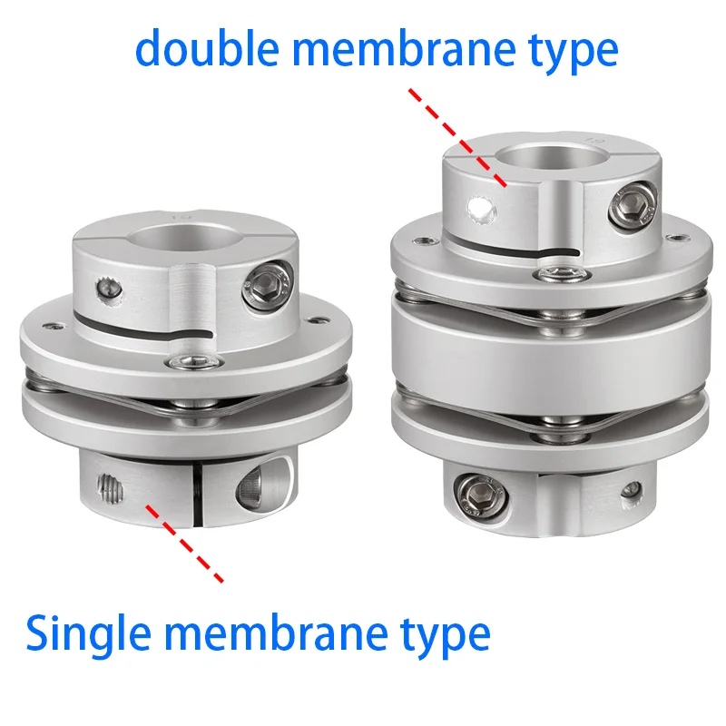 D82 L68 Aluminum alloy single and double flange diaphragm coupling step type high-precision servo motor elastic coupling