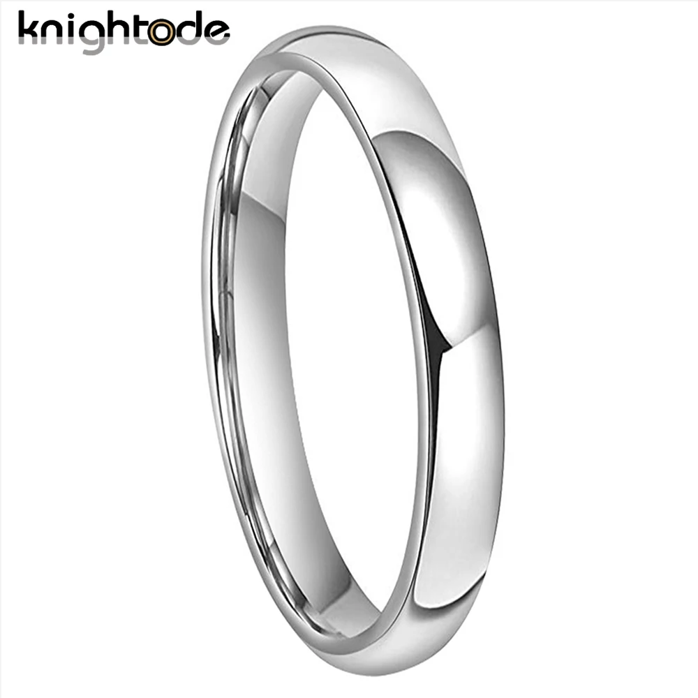 Hoge Kwaliteit Wolfraamcarbide Ring Bruiloft Verlovingsring Voor Mannen Vrouwen Koepelvormige Band Gepolijst Glanzend Comfort Fit 8/7/6/5/4/3/2mm