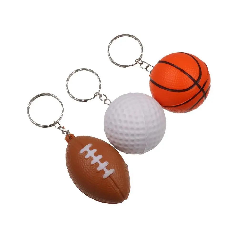 

PU Leather Basketball Ball Keychains Football Golf Simulation Soccer Keychain Baseball Creative Football Pendant