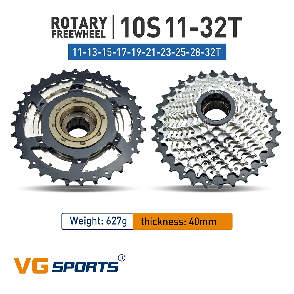 1 Stück VG Sports Bike Kettenrad 5/6/7/8/9/10/11-Gang Gewinde-Freilauf 14-28T 13-28/32T 11-32/36T Zahnräder kompatibel mit Rotary-Naben – Detail 18