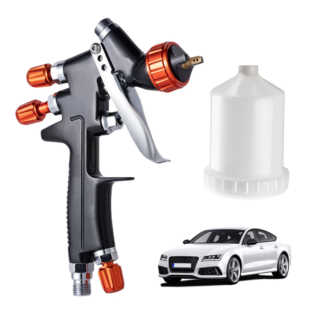 

Mini Paint Spray Gun Airbrush 250ml Pot Car Aerograph Pneumatic Gun 1mm/1.2mm Nozzle Professional HVLP Spay Gun for Car Painting