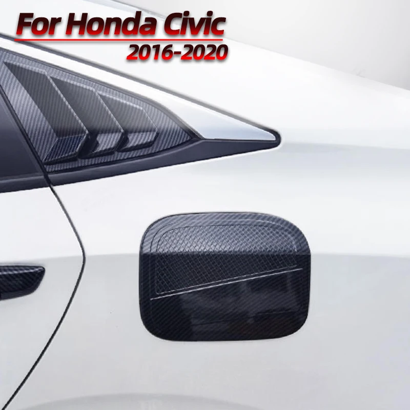 

1 шт. для Honda Civic 10 седан 2016-2020 Автомобильная наклейка на крышку топливного бака 3d стерео панель декоративная Защитная крышка автомобильные аксессуары