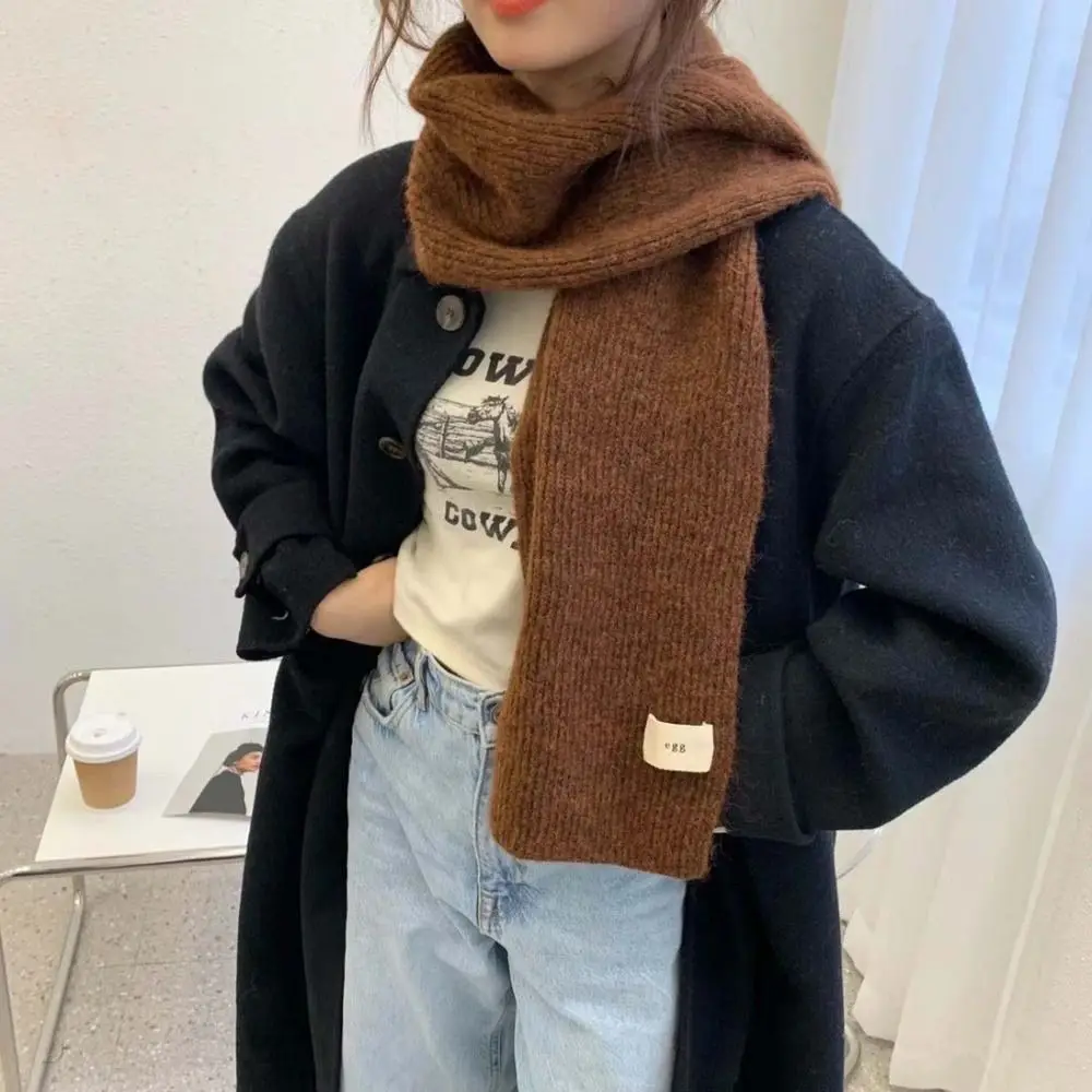 

Elegant Plush Mohair Long Shawl Knitting Wool Scarves Winter Scarves Shawl Korean Style Scarves Cape Wraps Student