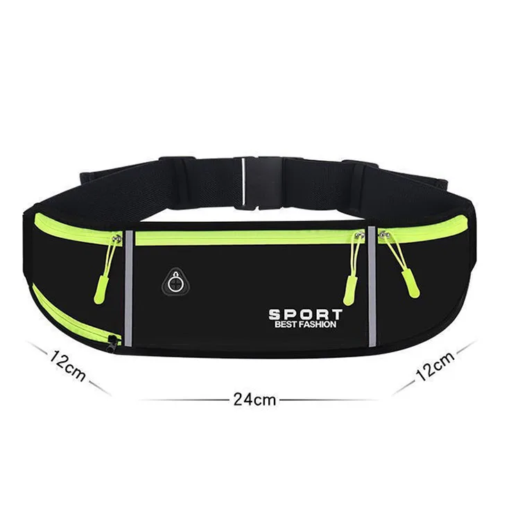 Schlanke Reflektierende Wasserdichte Sport-Hüfttasche mit Kopfhörerloch Leichtes Tragbares Design Ideal für Laufen & Outdoor-Sportarten – Detail 6