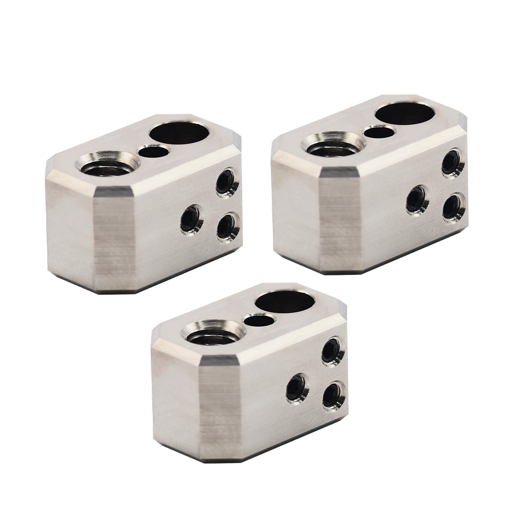 500℃ Plated Copper Heater Block High Temperature Heating Block For Prusa I3 MK4 MK3.9 XL Project Nextruder 3D Printer Hotend