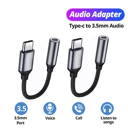 삼성 갤럭시 S22 S21 S20 노트 20 용 USB C 타입-3.5mm Aux 어댑터, 3 5 잭, 오디오 케이블, 이어폰 케이블 변환기, 2 개