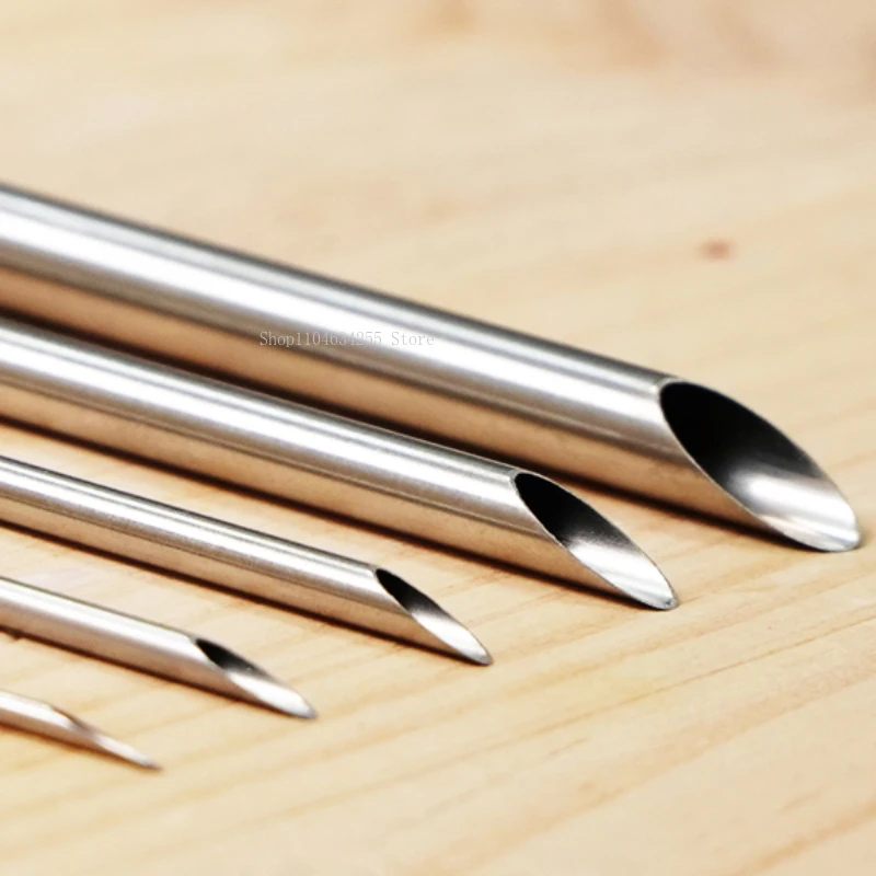 6pcs/set Stainless Steel Ceramic Punch Sculpture Modeling Full Round Perforated Purple Clay Pot Making Tools Polymer Clay Tools