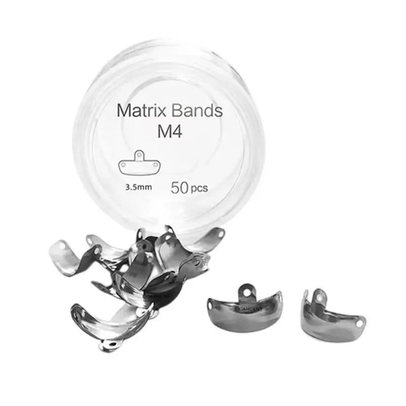 Dental Matrix Bands Clamp Sectional Contoured NiTi Metal Matrices Ring Lightweight for Dentist Outdoor Dental Service