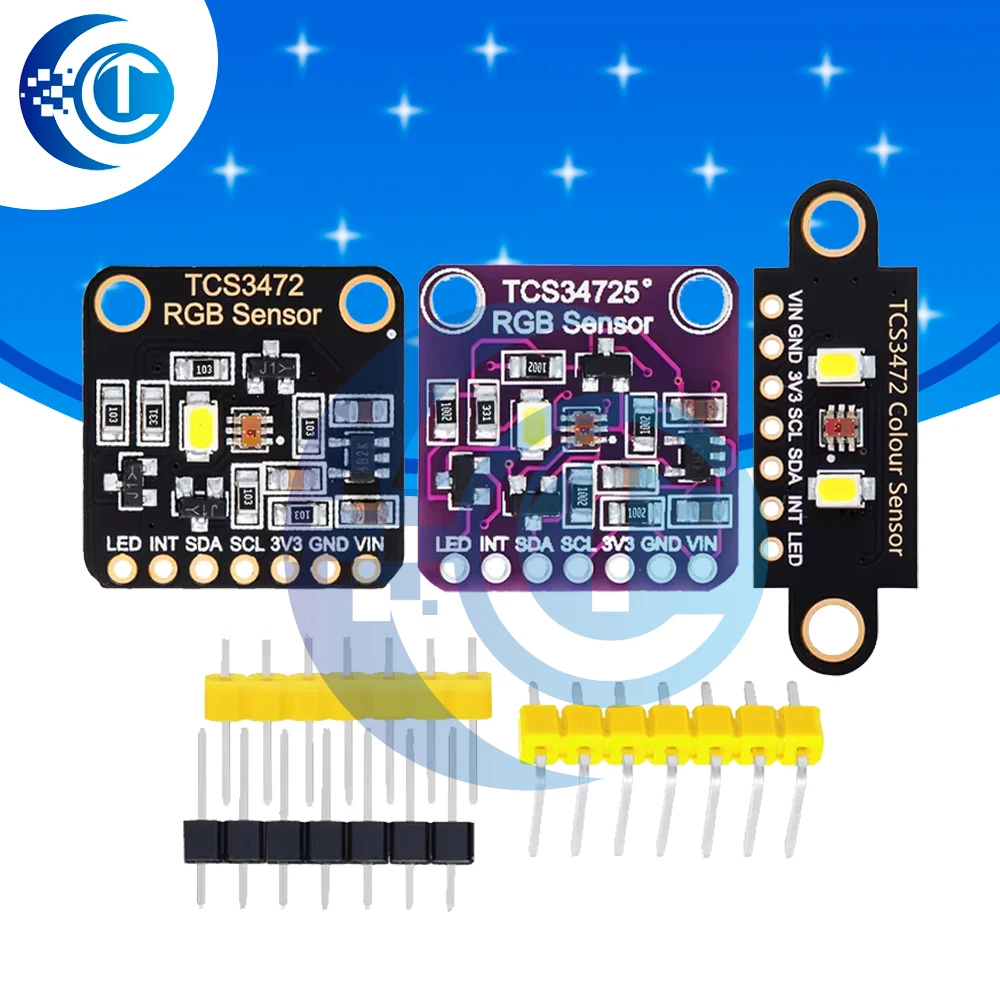 TCS34725 Модуль распознавания цветового датчика RGB Макетная плата IIC для лаборатории Arduino STM32