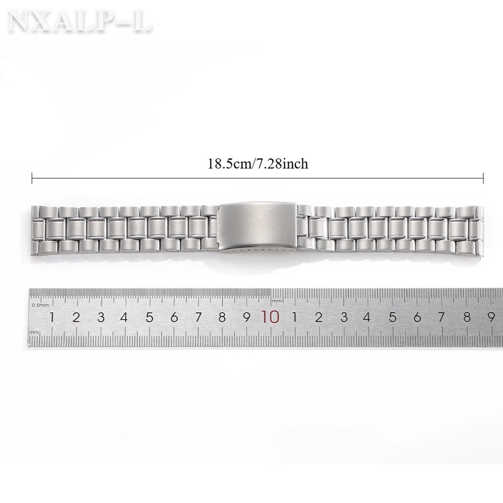 12 مللي متر 14 مللي متر 16 مللي متر 18 مللي متر 20 مللي متر 22 مللي متر 24 مللي متر الفولاذ المقاوم للصدأ حزام (استيك) ساعة ل Seiko ل رولكس معصمه الرجال النساء العالمي أساور حزام