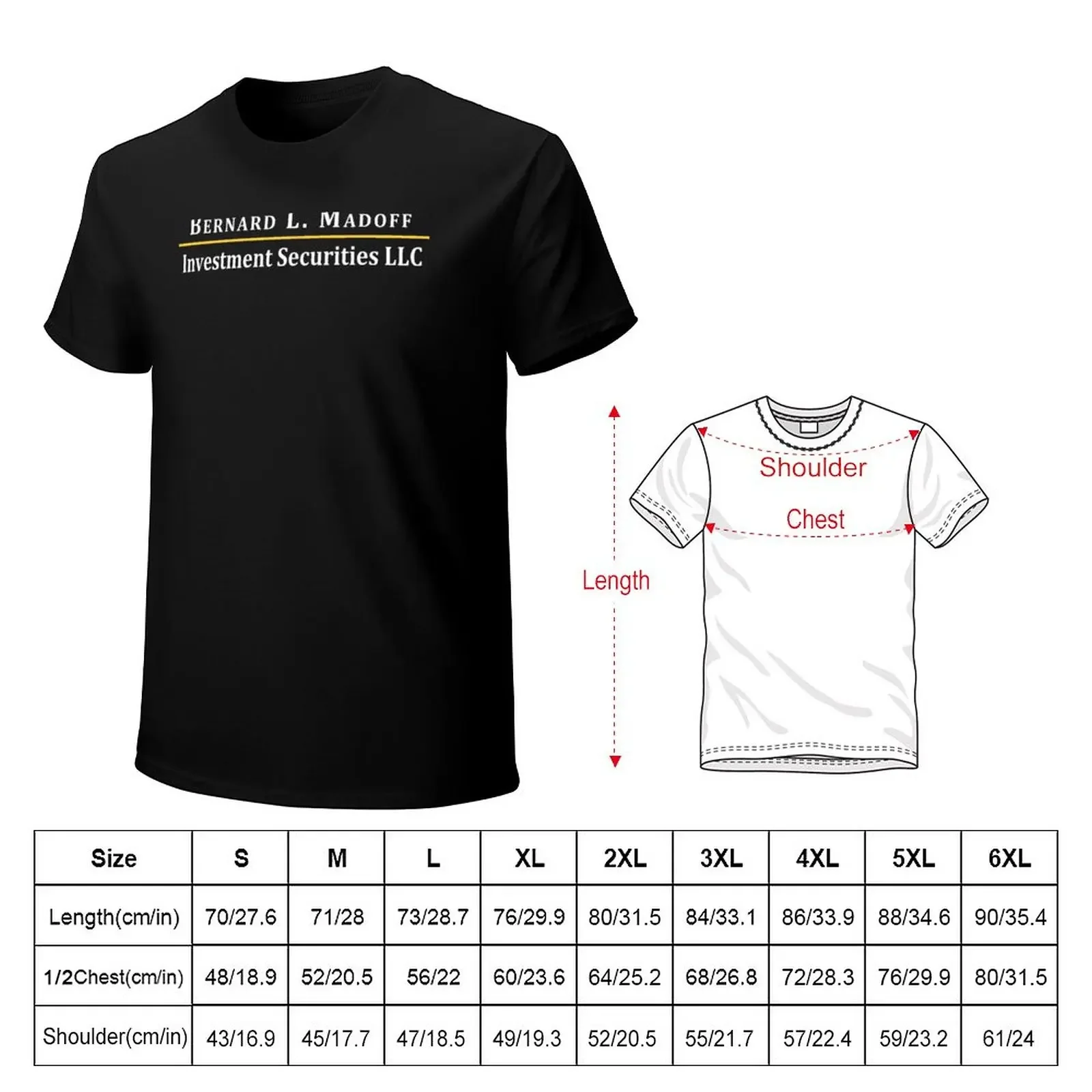 Bernard L. Madoff Investement Securities LLC T-Shirt oversized korean fashion t shirts for men cotton