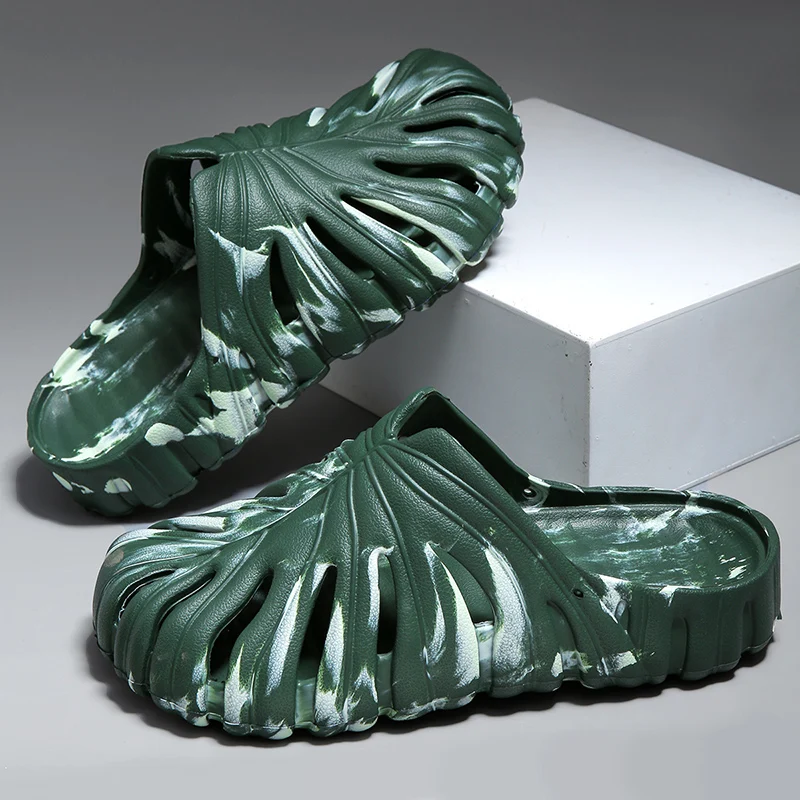 

Men's slippers Summer Beach Slipper EVA material Non Slip Slippers Thick Bottom Sandals Suitable for Outdoor Vacation Seaside