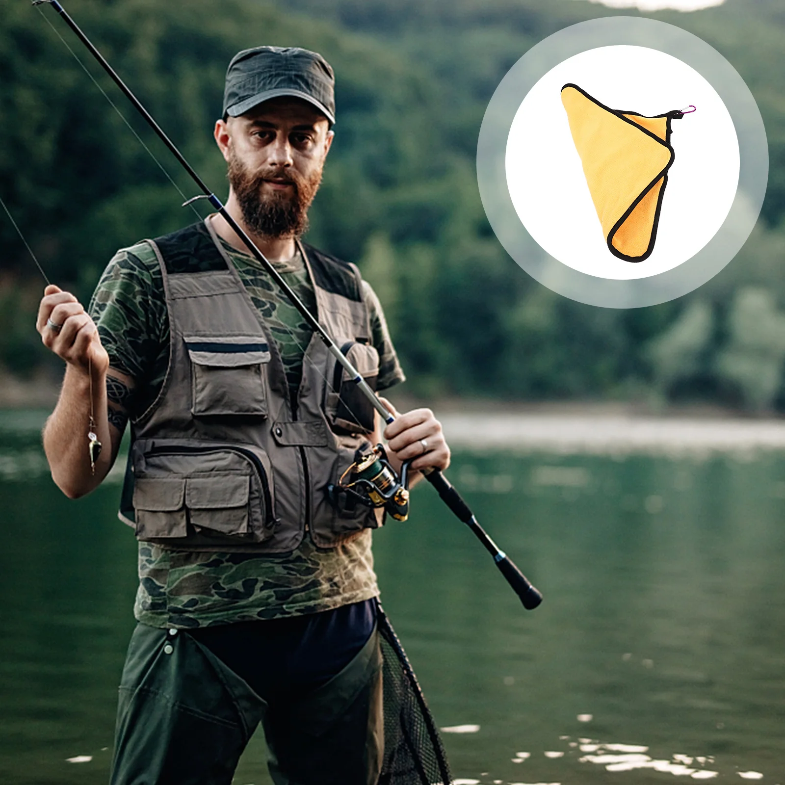 

2pcs Fishing Towel Skidproof Thick Absorbent For Seawater Freshwater Wear-Resistant Bait Handling Tool Fish Gripper Water Sports