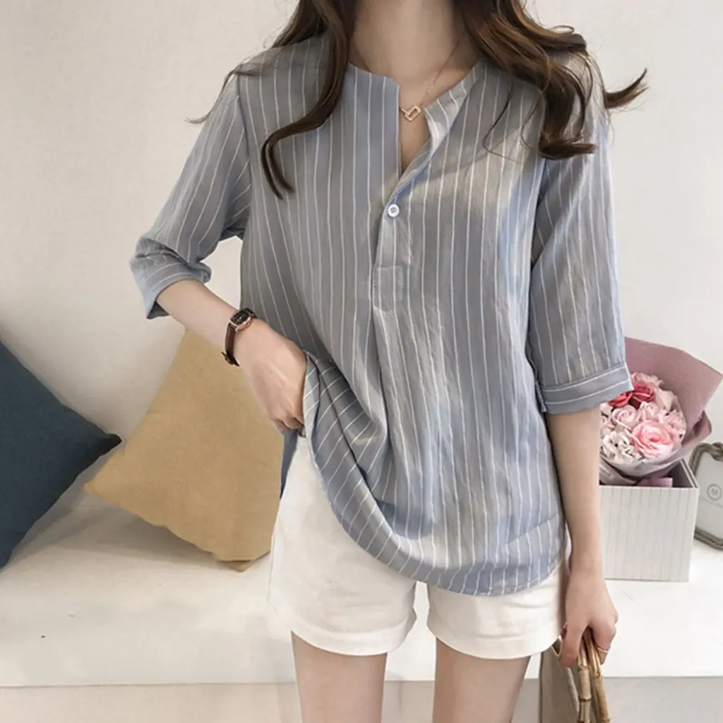 

Summer Shirt Women's Long Sleeve Casual Cotton Top for Spring Autumn Comfortable Breathable Fashionable Business Office Wear